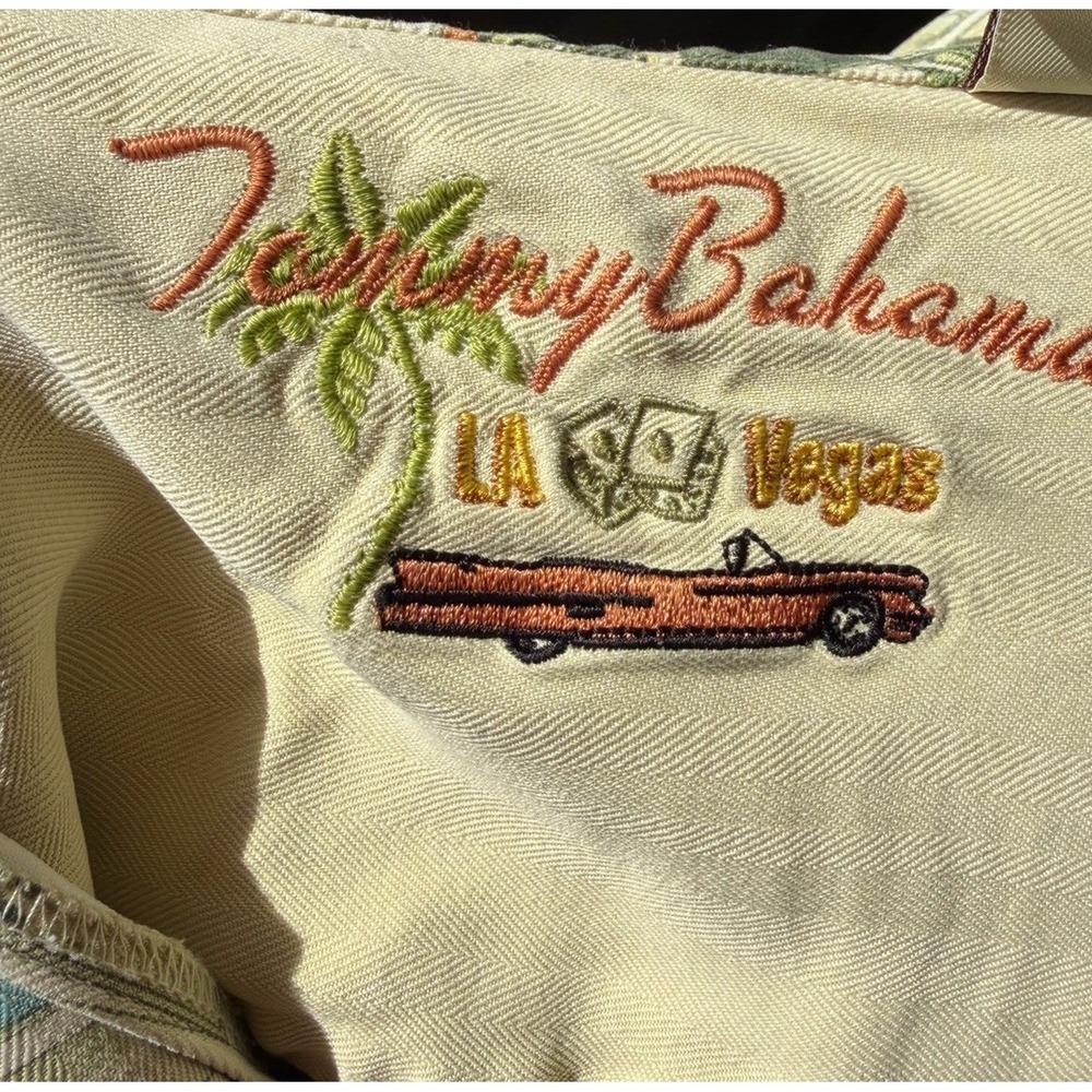 Tommy Bahama Button Up Short Sleeve Mens XXL Silk Las Vegas Casino Strip Camp - Picture 8 of 8